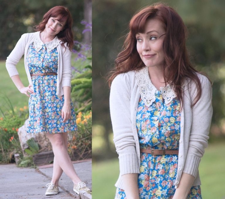 Šaty Rockabilly s čipkovaným golierom a pletenou vestou Rockabilly-šaty-romantické-šaty-čipkovaný golier