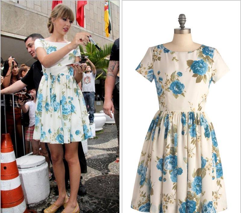 Kvetinové šaty Rockabilly - Taylor Swift Rockabilly-Dresses-Stars-Taylor-Swift