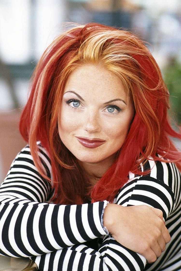 Účesy Geri Halliwell Účesy 90. rokov 20. storočia 2020 Rogue Hair ryšavé vlasy s prameňmi