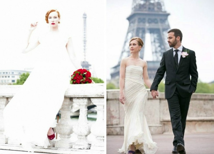 Cesta do Paríža pred Eiffelovu vežu očarujúce fotografie a relácie svadobného páru