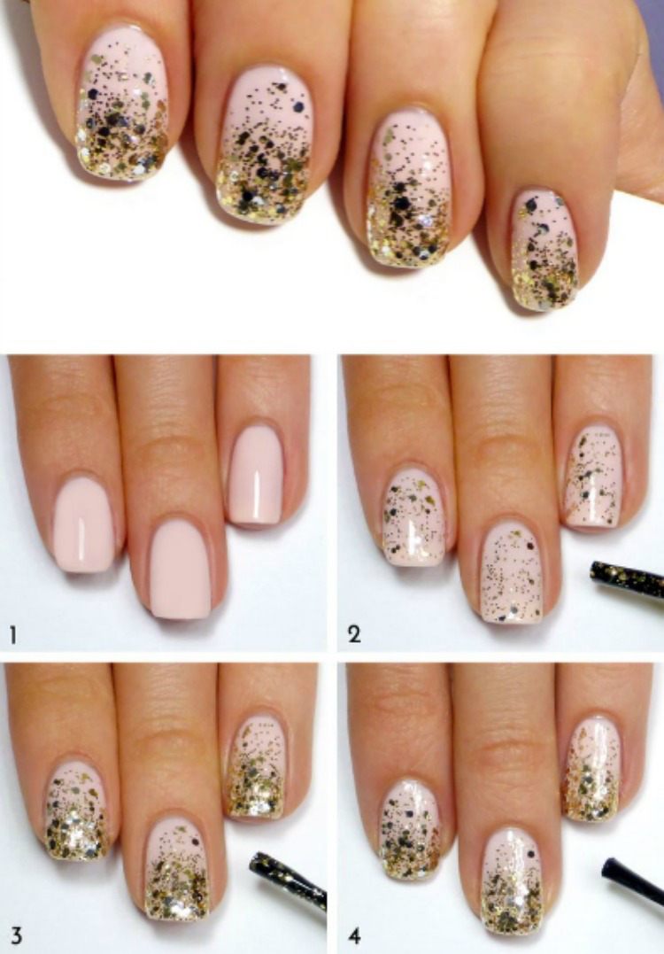 pink-nail-do-it-yourself-nail-designy-trblietky-zlaté