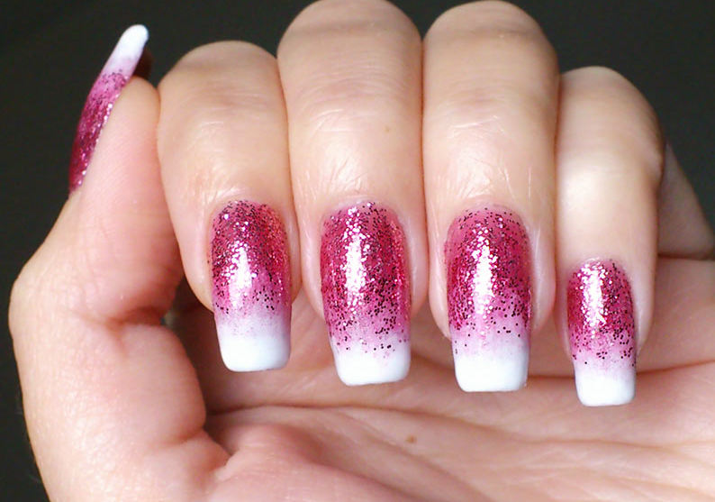 pink-nail-do-it-yourself-nail-designs-ombre-pink-white-glitter
