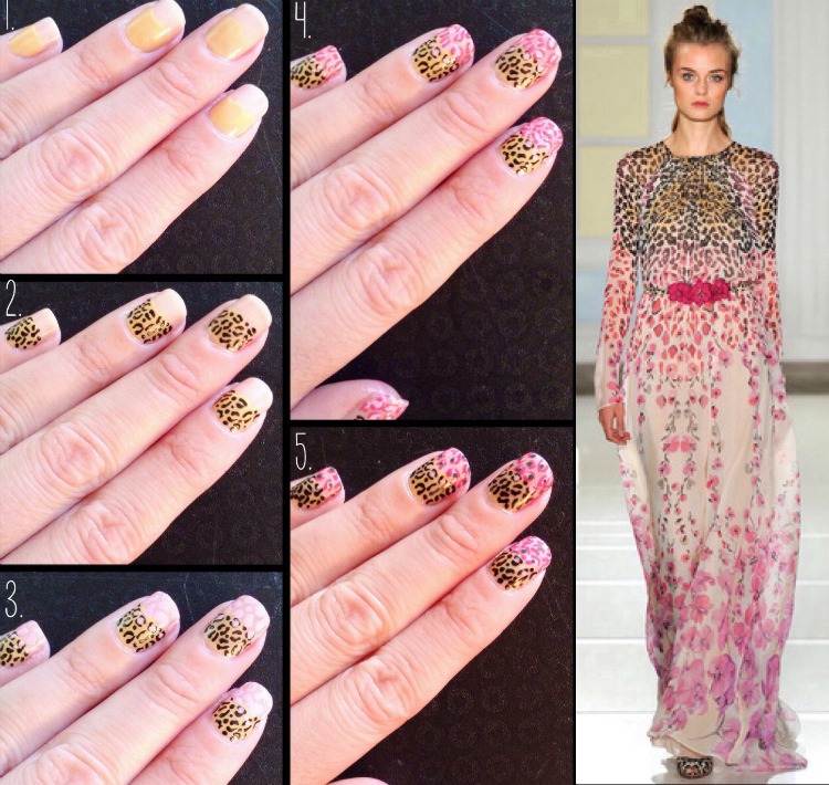 pink-nail-do-it-yourself-nail-designy-vzory-móda-leo-print