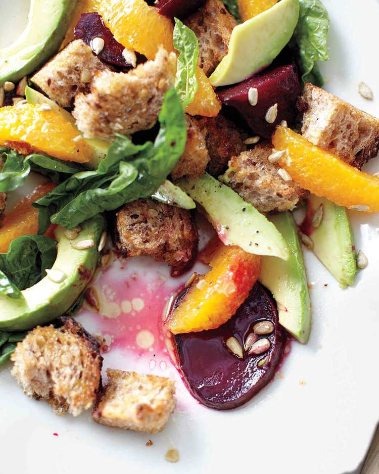 cviklový šalát recept-avokádovo-pomarančový