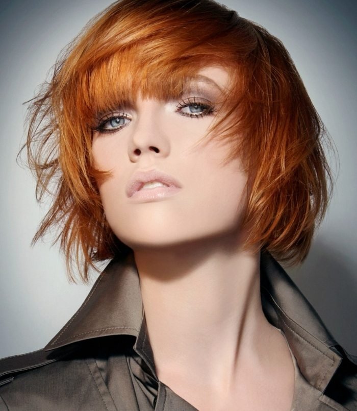 Medené blond vlasy farba účesu styling bob nápady Farba vlasov Účes styling Bob nápady tenké vlasy