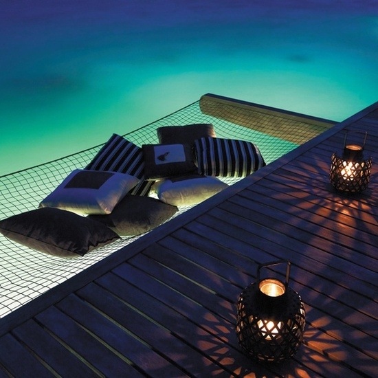 nad návrhmi vodnej hojdacej siete v záhrade