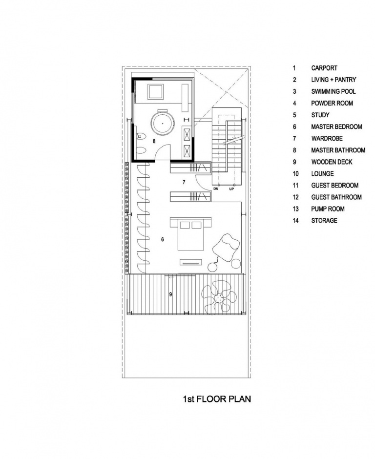 1. poschodie, spálňa, 16 m², kúpeľňa