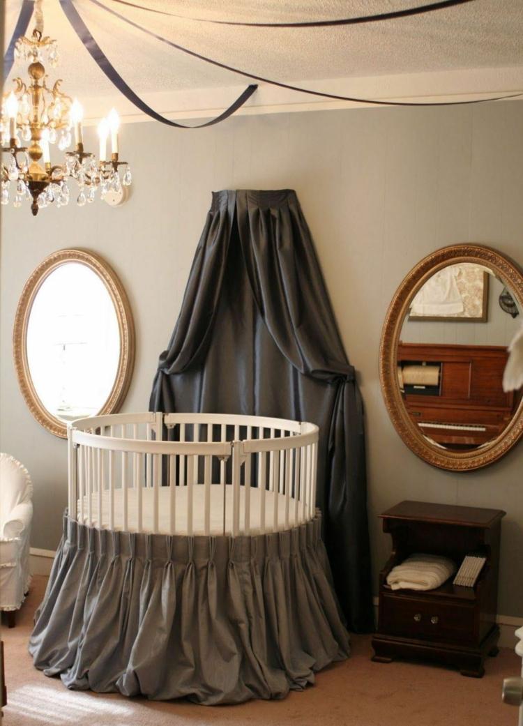 postele okrúhly detský baldachýn posteľ zrkadlový luster