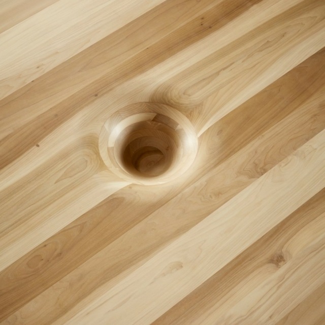 Okrúhly drevený stôl Okrúhly stôl z drevenej laminátovej dyhy moderný praktický