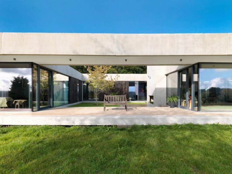 rustikálny nábytok-moderný-dom-budova-terasa-jednoduché zariadenie