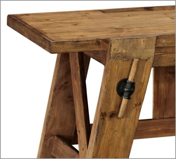 vidiecky stôl stôl kancelária rustikálny nábytok z masívu moderný tmavý nábytok do domácej kancelárie