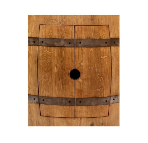 márnosť moderný rustikálny drevený dizajn sud na víno oválneho tvaru márnosť trendový vidiecky dizajnér dreva starý vínny sud oválne dvere