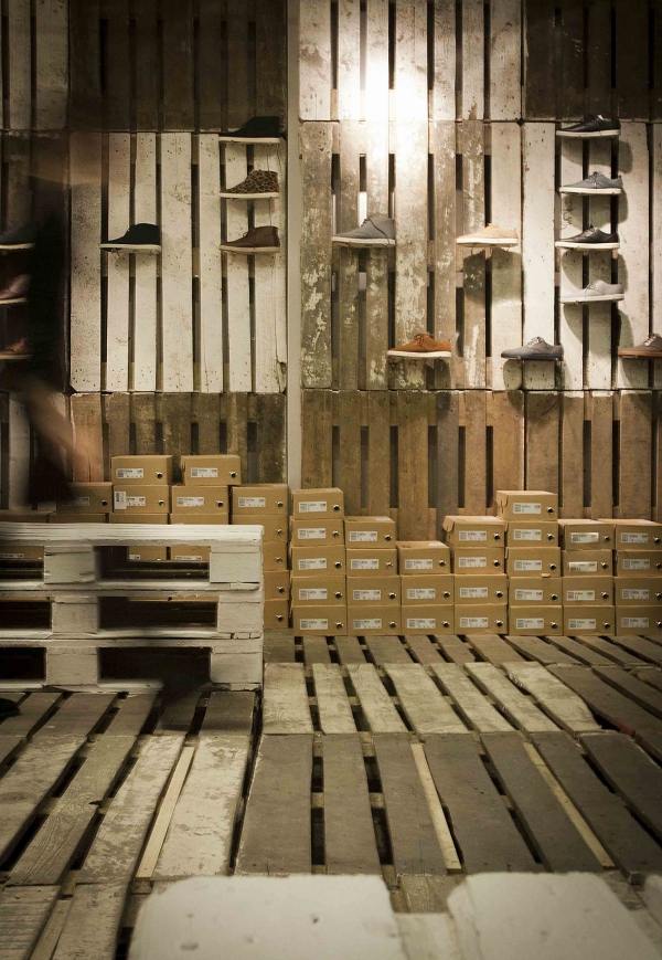 interiérový dizajn z euro palety nástenný podlahový box na topánky