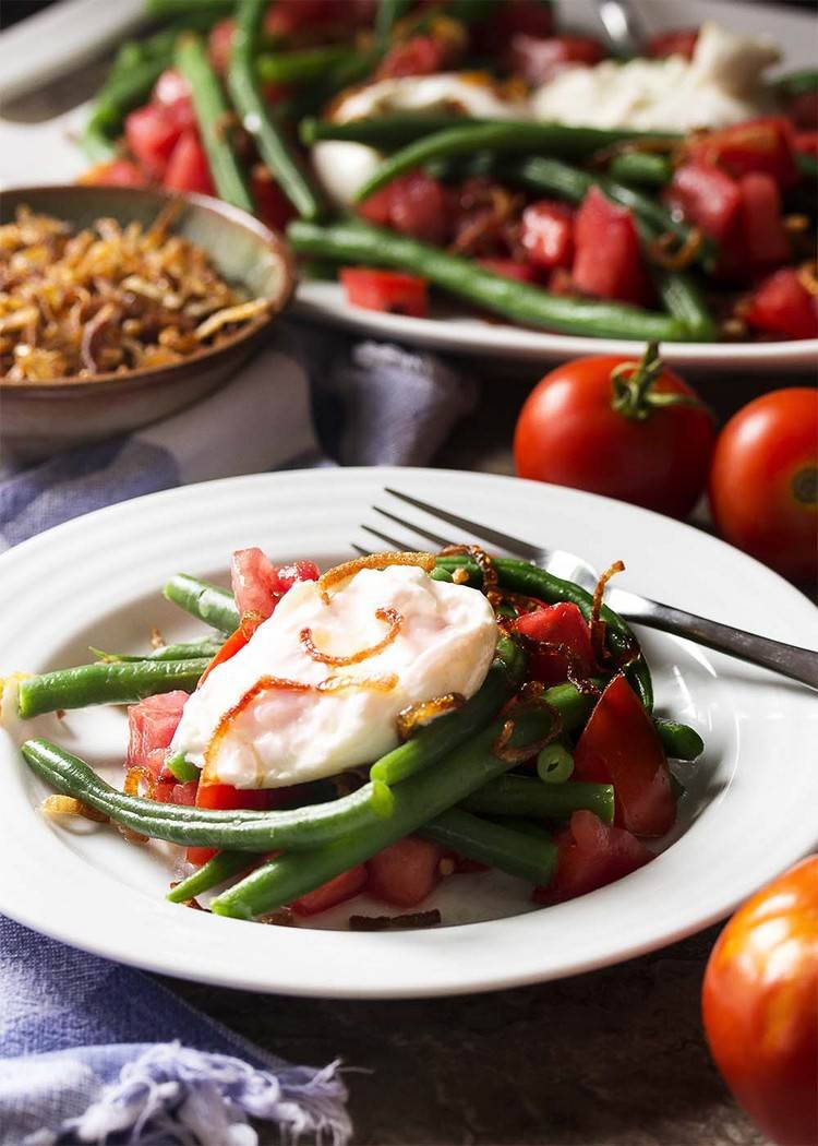 šalát recept burrata zelené fazuľky chutné