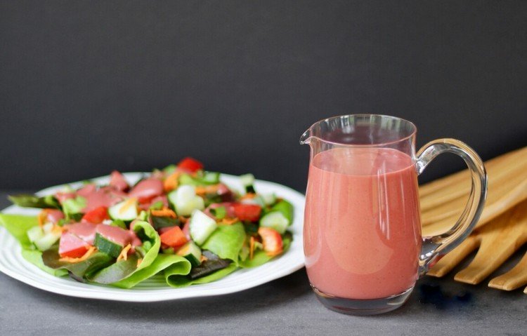 recept na ovocný šalát s malinovým octom