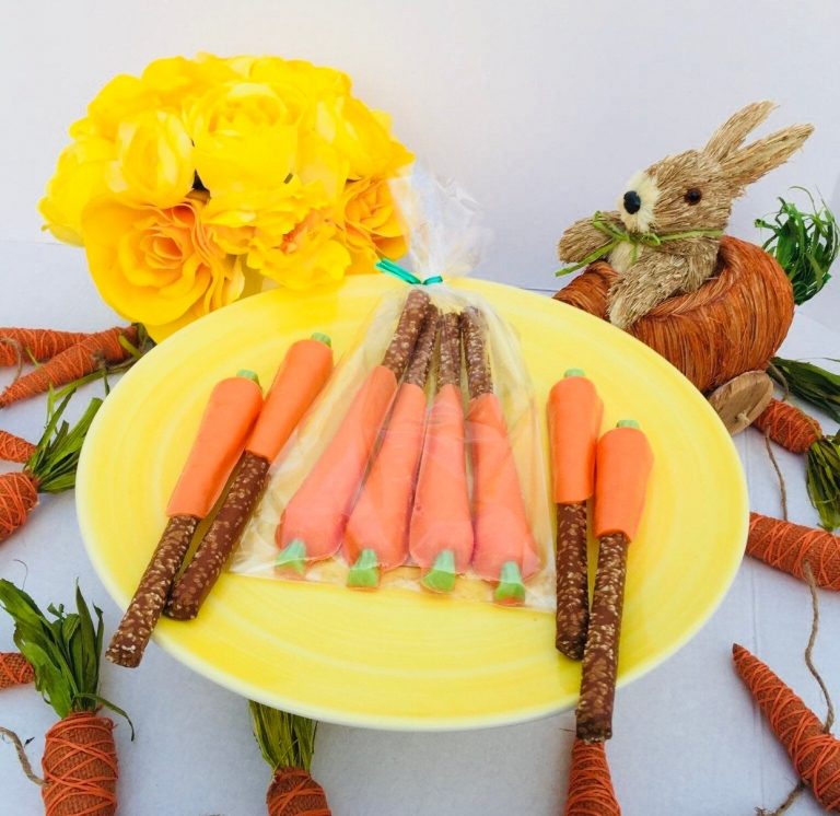 Na Veľkú noc si urobte sladkosti sami mrkvu z tyčiniek praclíka a polevy