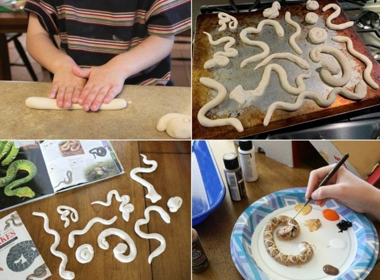 Nápady na soľné cesto do záhrady - pokyny pre hady