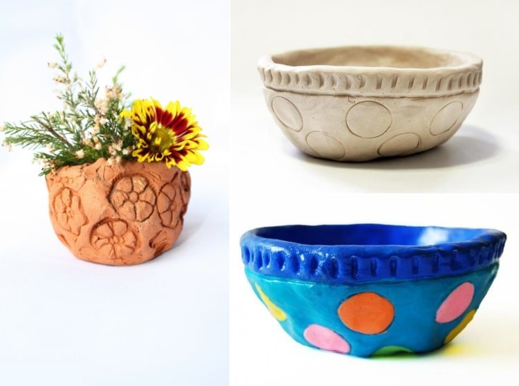 Nápady na slané cesto na rozdávanie pre dospelých a deti - kvetináče, kvetináče a kvetináče