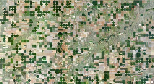 Edson Kansas USA obieha poľnohospodársky satelit