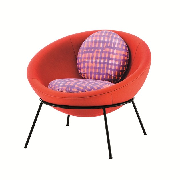 Shell kreslo Designové kreslo Bardis-Bowl Arper Bodkované