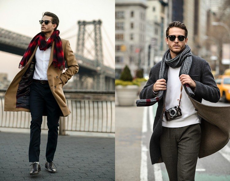 šál-kabát-muž-pánske oblečenie-po kolená-ležérne