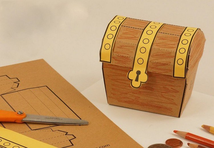 Pokladnička-drotár-ručná práca-šablóna-kartón-malý