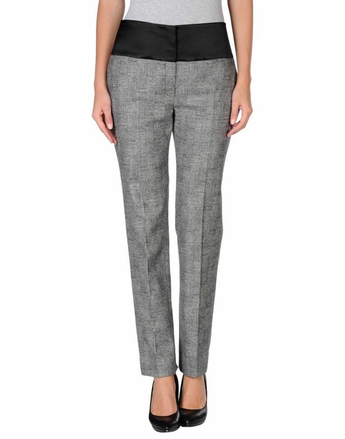 jemne kárované látkové dámske nohavice značky Dior s vlnou angora od yoox Dior nohavice z károvanej látky z vlny angora