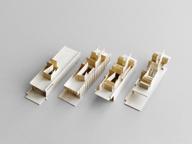 mini model moderného dizajnu plážového domu na pláži Bondi