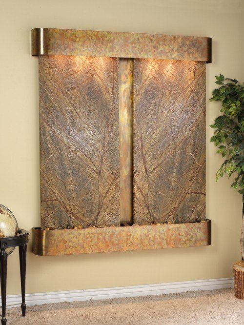 elegantná izbová fontána s textúrou dreva elegantný dizajn izbovej fontány