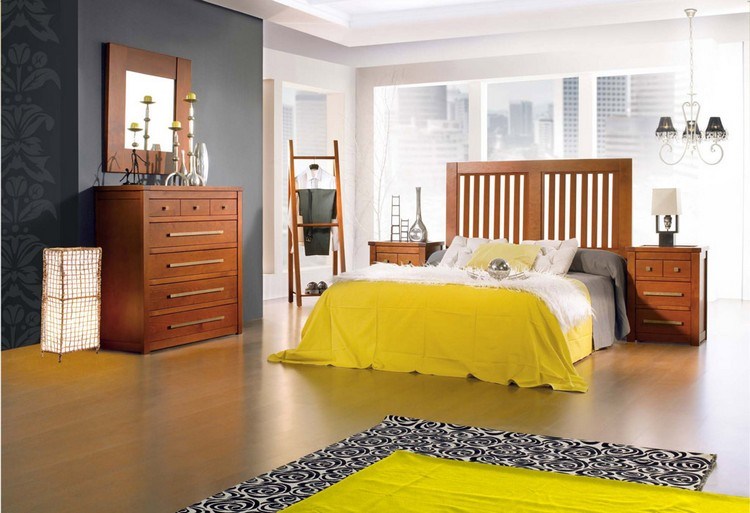 Stredne tmavý drevený nábytok s mosadznými úchytkami spálne-dizajn-nápady-stredne-tmavé-drevo-nábytok-kovové-úchytky