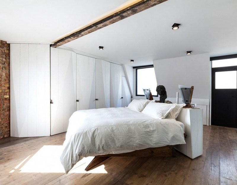 Nápady do spálne, nápady na bielu rohovú skrinku