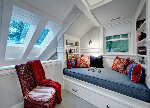 Dizajnové nápady-spálňa-so šikmou strechou vstavaná skriňa