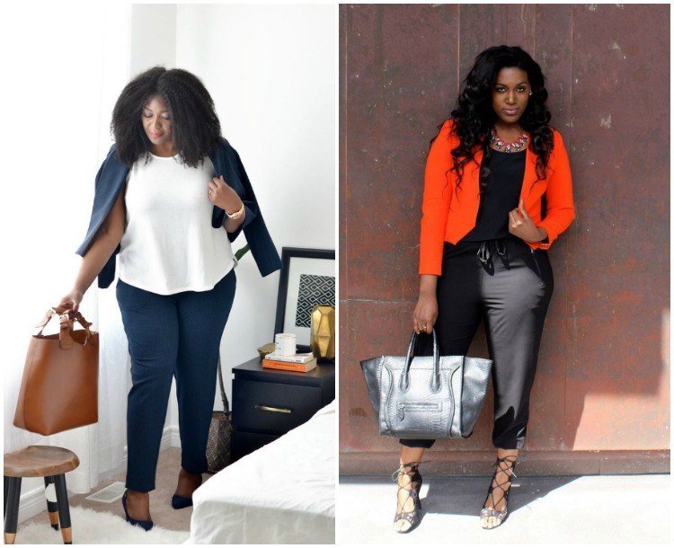 styling-tipy-tenší-vzhľad-krátke-blejzer-nohavice-bucľaté