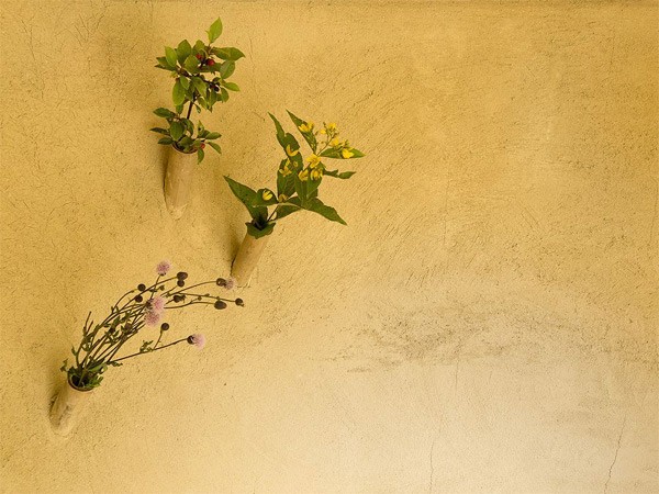 Kvetinová dekorácia čajovne v japonskom štýle