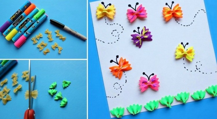 motýle-drotár-deti-cestoviny-farba-obrazové lepidlo