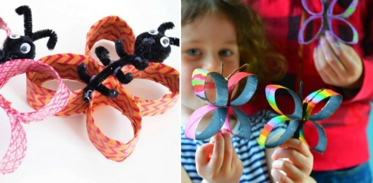 motýle-drotár-deti-prstene-záchod-rolka-plyšové-drôtené telá