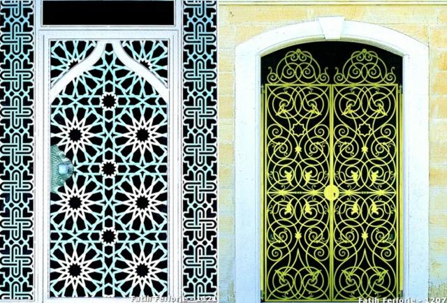 Kované železné dvere piesková farba čierna žltá Dvere piesková farba čierna žltá bez oblúka