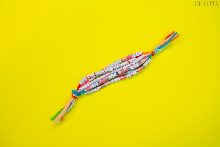 šperky pre deti ručné práce pletenie nití slamky washi páskové náramky