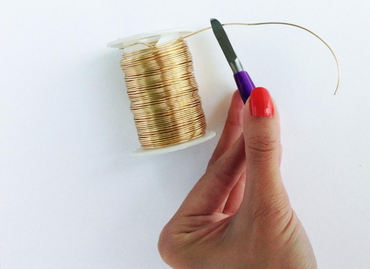 Vyrobte si šperky sami nožnice na drôt z hliníka a zlata