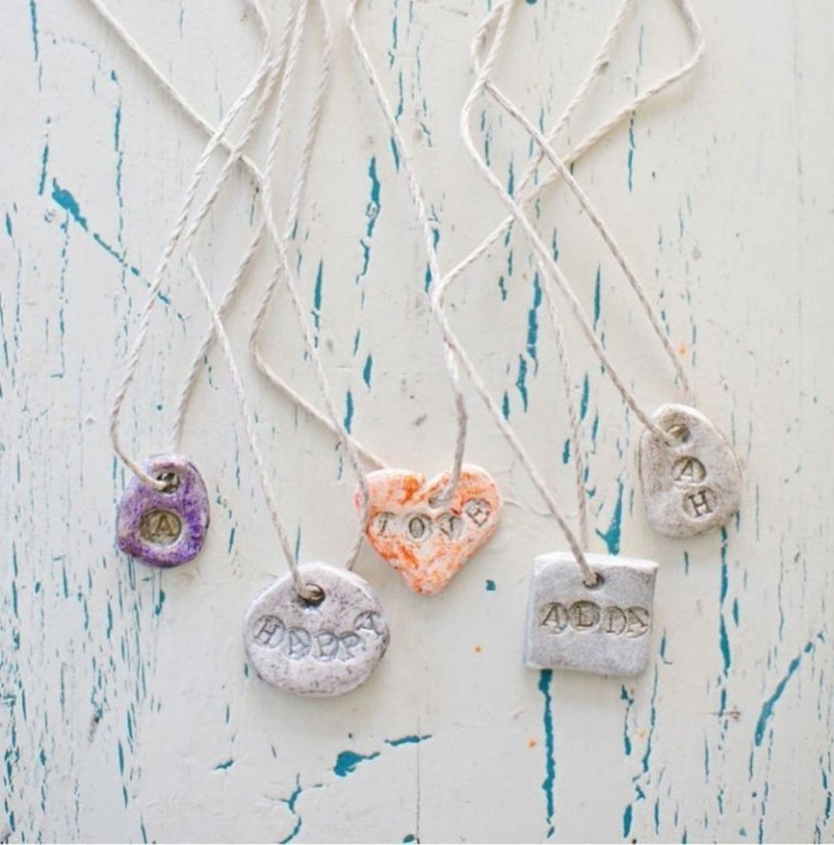 Vyrobte si šperky sami hlinený nápis nápadité nápady dámy