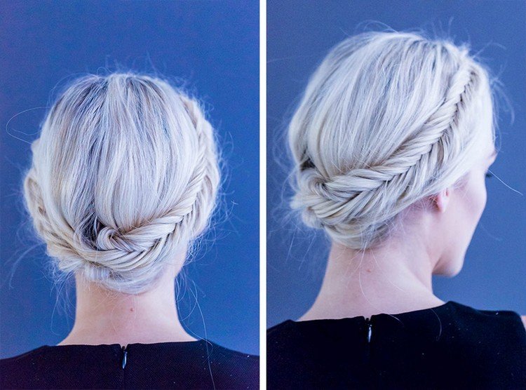 krásny-večerný účes-rybia kosť-vrkoč-updo