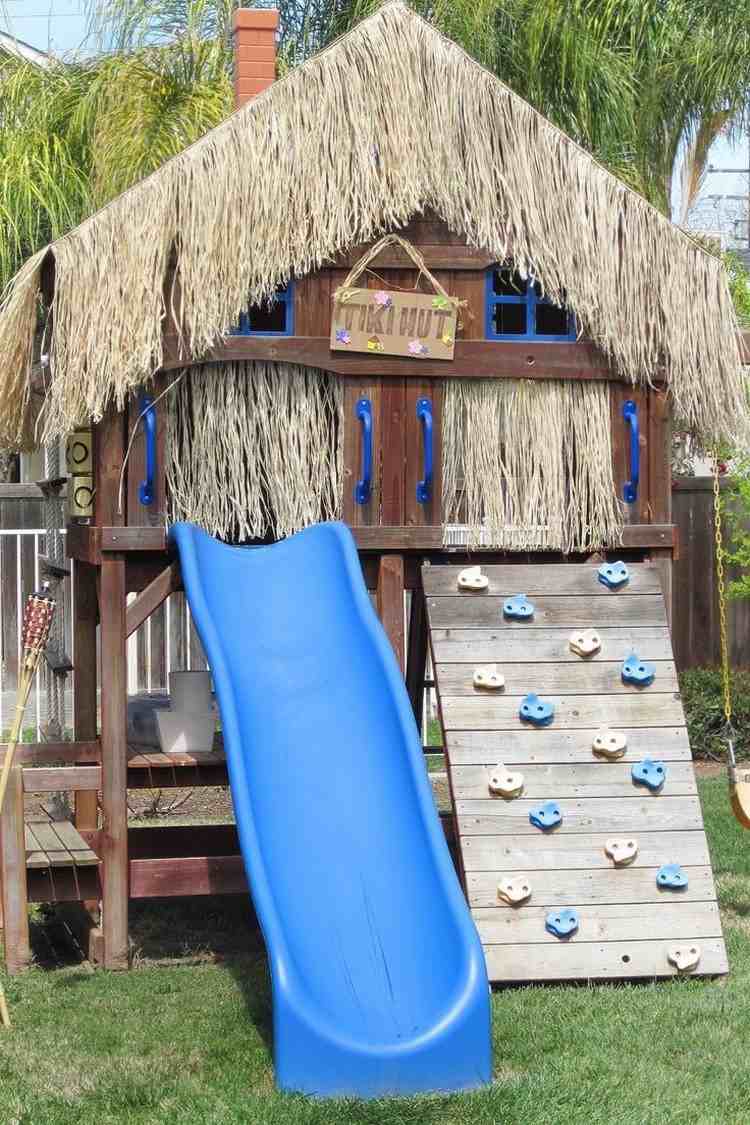 krásne-záhradné-nápady-záhradný dom-havaj-look-rafia-šmykľavka