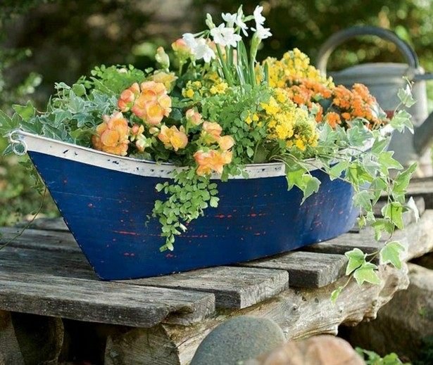 Výsadba regálov na čln záhradná výzdoba skvelého nápadu námorného príslušenstva