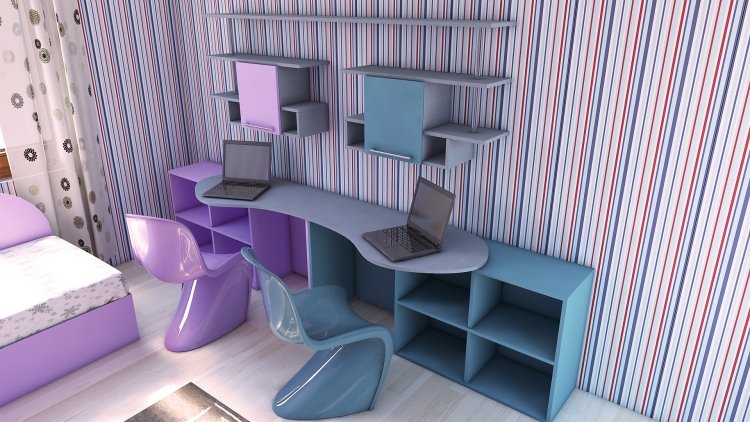 nábytok do detskej izby-zostavy-detská izba-zostavy-dva-detský-písací stôl-praktické-tapety-lišty