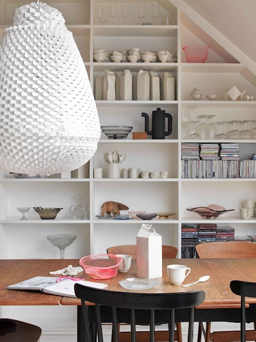 lampa na ryžový papier jedálenská časť biela moderná lampa z ryžového papiera-jedálenská časť-biela-moderná