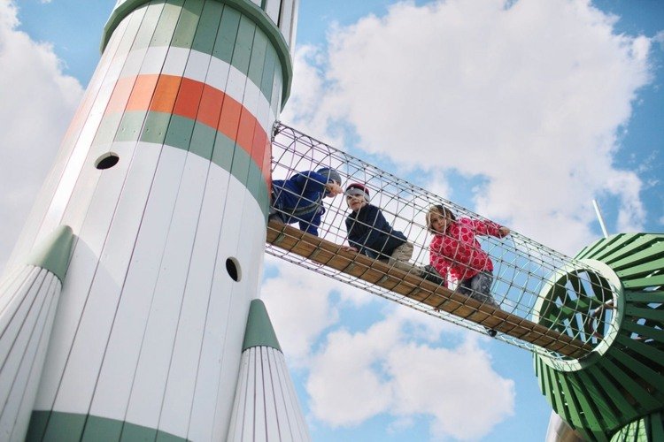 raketové detské ihrisko dizajnové tunelové monštrum