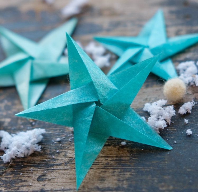 hviezdy drotár deti krásna dekorácia urob si sám DIY papier umelý sneh