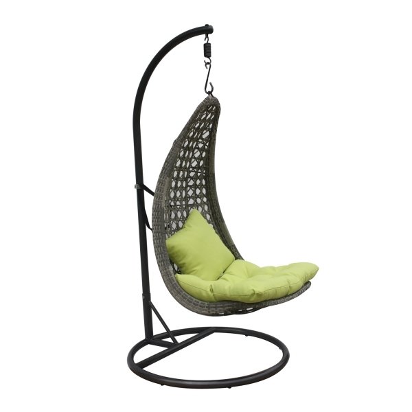 Závesná stolička s kovovým rámom v rôznych farbách kovová tkanina rôzna varianta farba zelená čalúnenie pohodlné