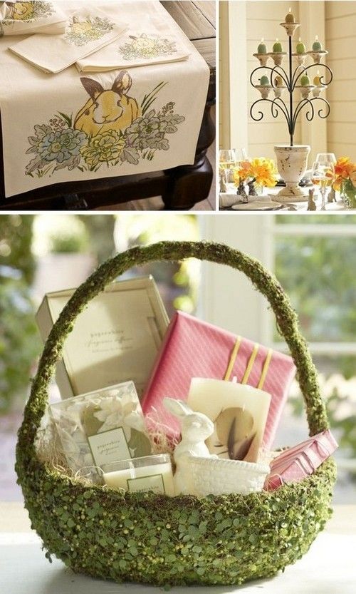 Myšlienka dekorácie jarného stola Veľkonočný zajačik