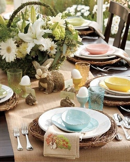 zaujímavé figúrky nápad na dekoráciu stola jar